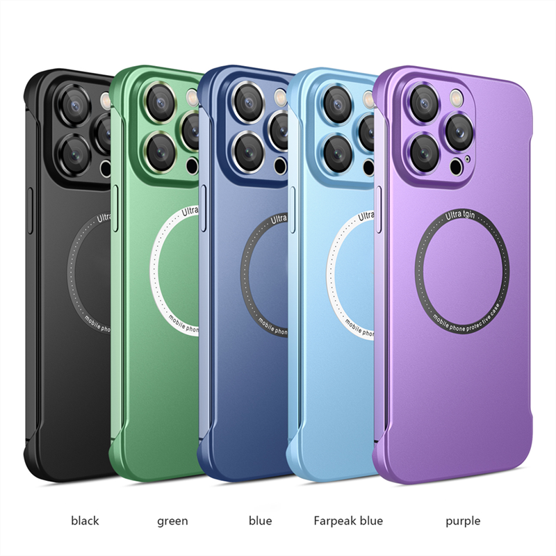 Matte Plating Frameless Hard Case For iPhone