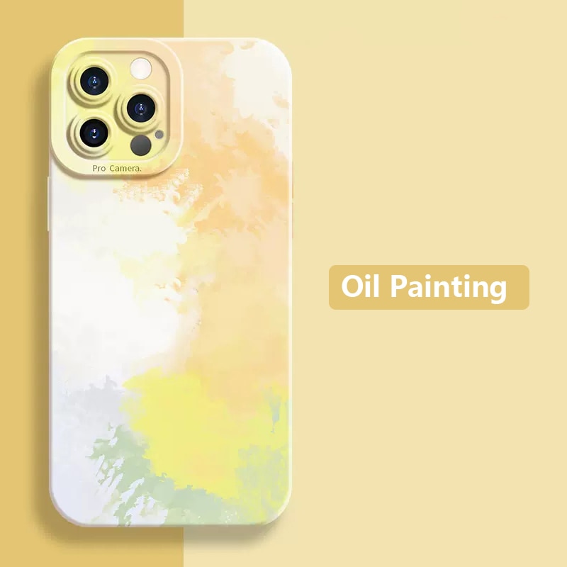 Oil Painting Flower Matte Case For Samsung