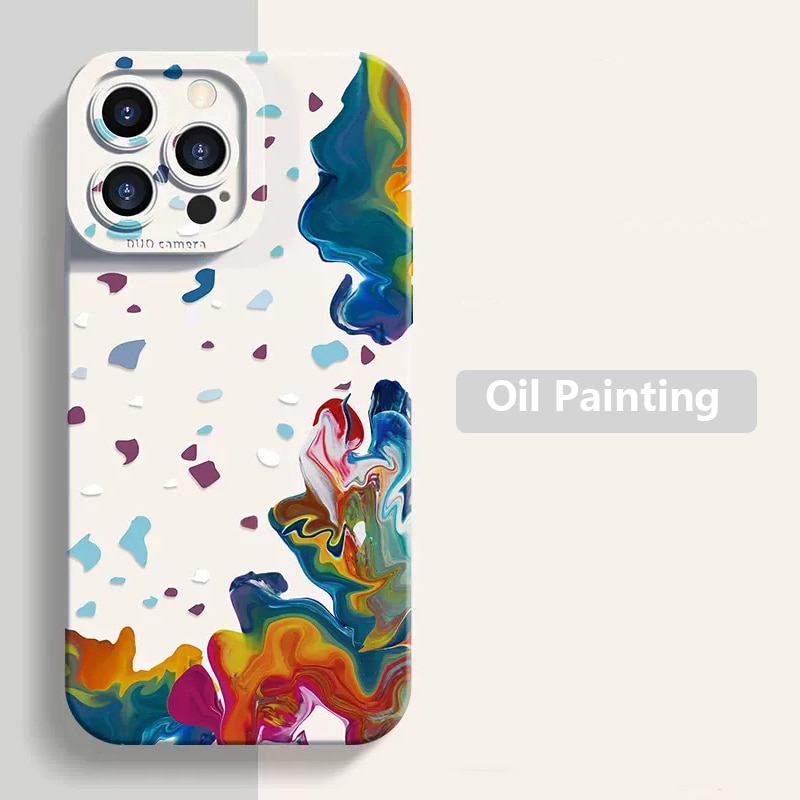 Oil Painting Flower Matte Case For Samsung