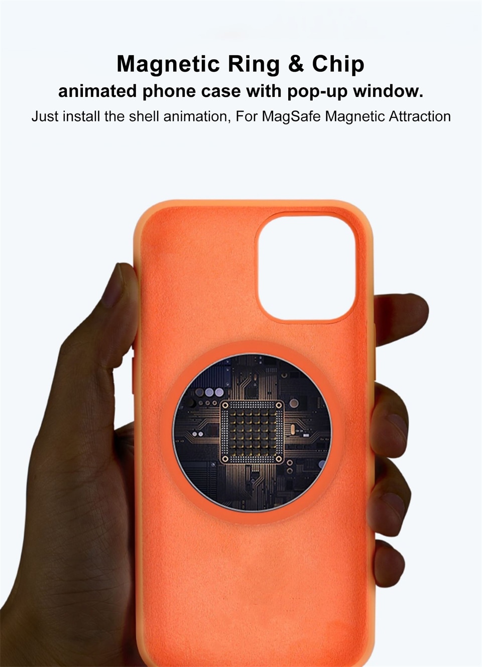 Magnetic Animated Leather Case For iPhone