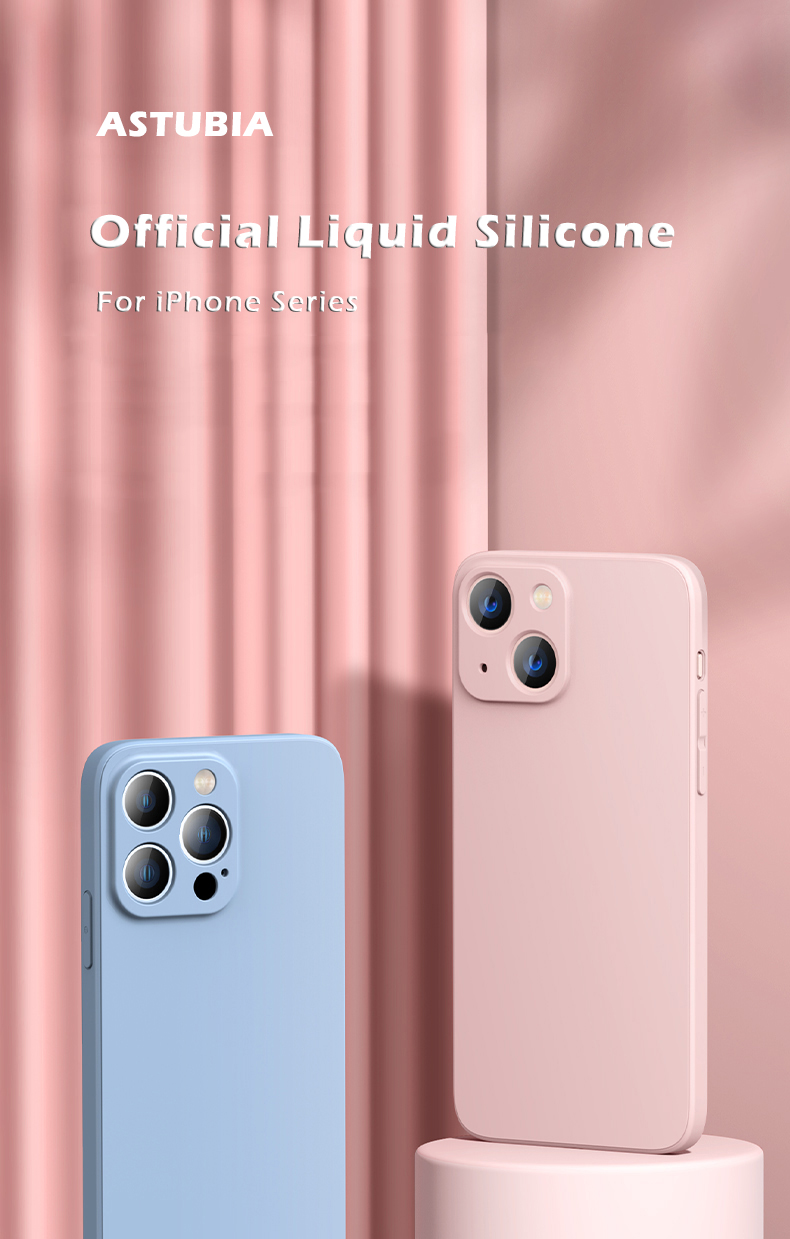 Original Square Liquid Silicone Case For iPhone