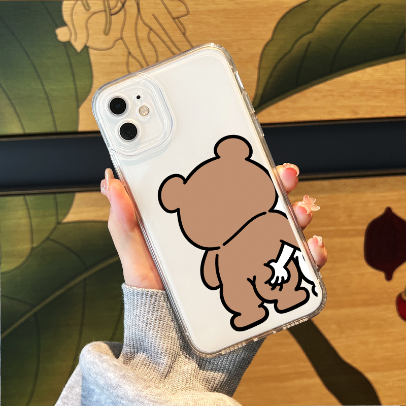 Funny Bear Bunny Couple Case for iPhone