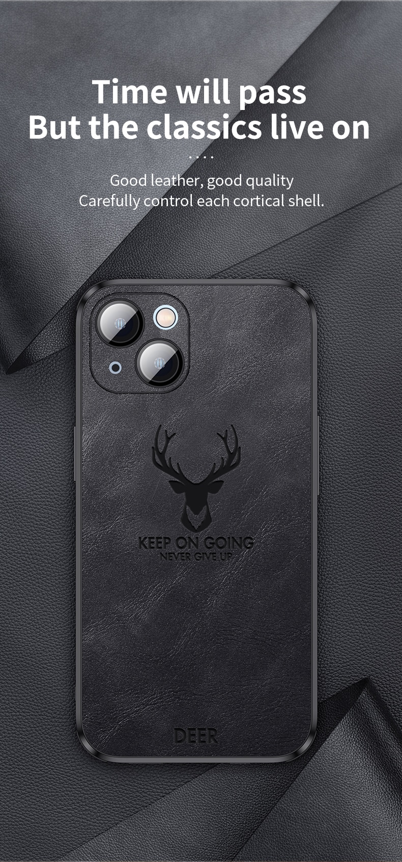 Silicone Deer Camera Protector Case For iPhone