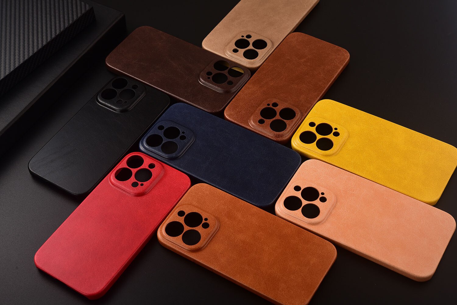 Luxury Frosted Leather Full Case For iPhone