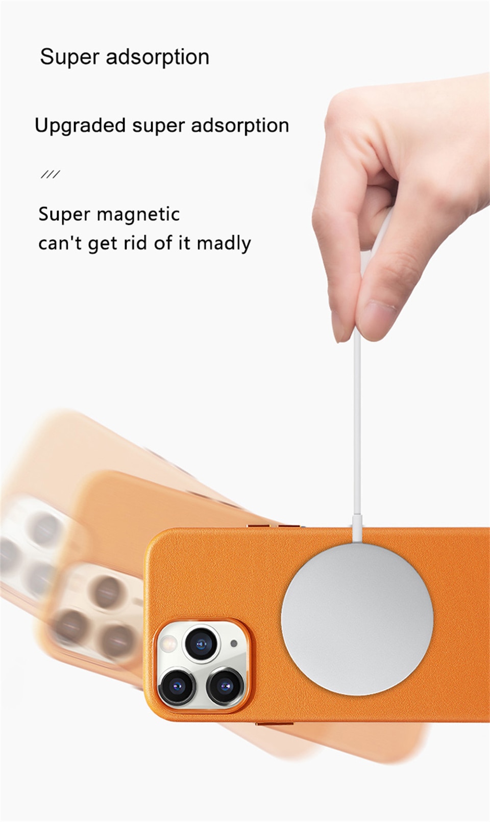 Magnetic Animated Leather Case For iPhone