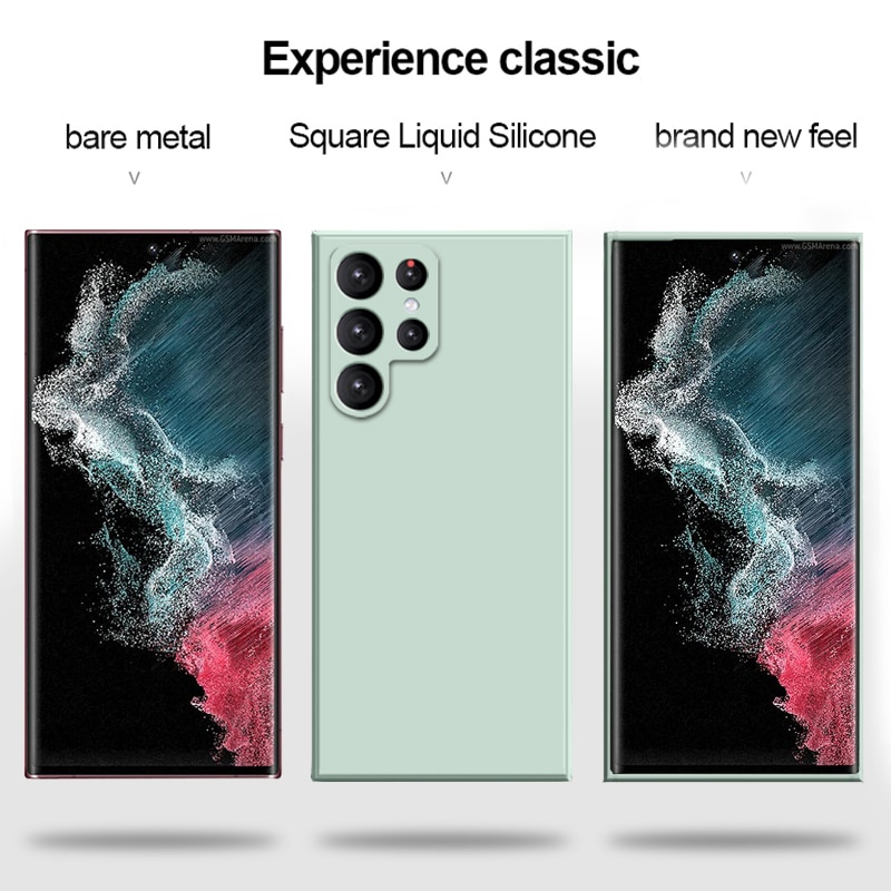 Square Liquid Silicone Case For Samsung