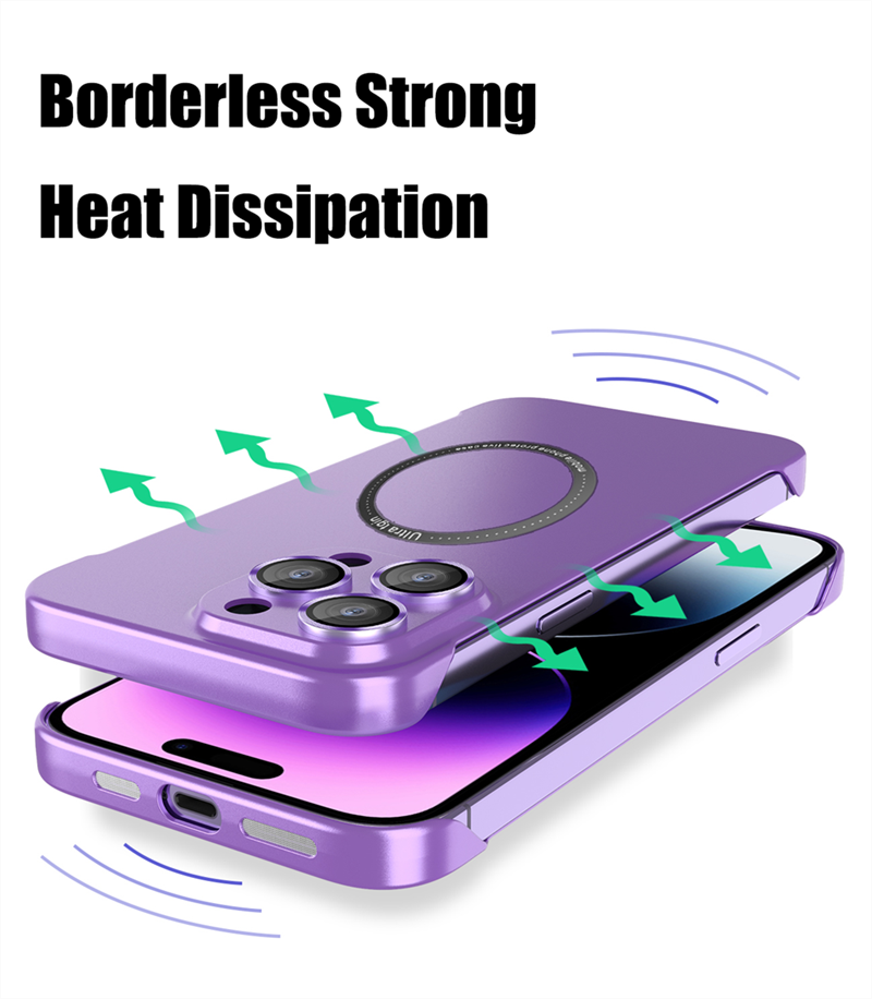 Matte Plating Frameless Hard Case For iPhone