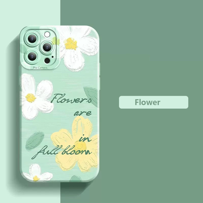 Watercolor Painting Flower Matte Case For iPhone