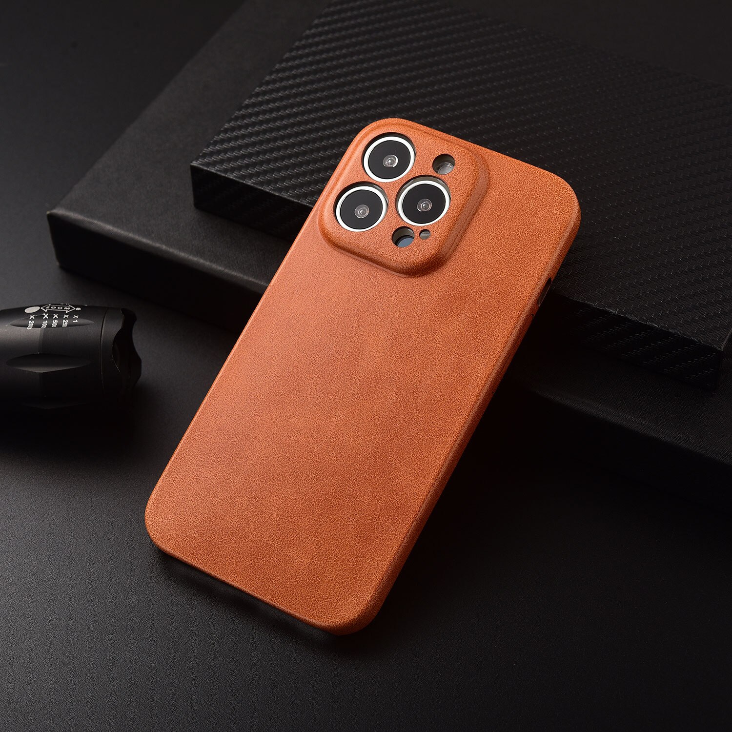 Luxury Frosted Leather Full Case For iPhone