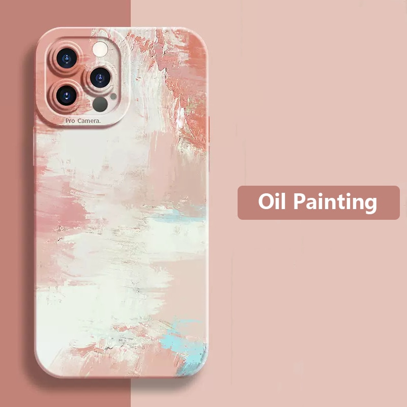Oil Painting Flower Matte Case For Samsung