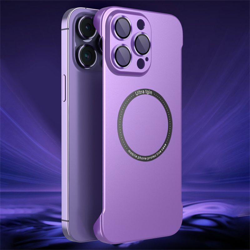 Matte Plating Frameless Hard Case For iPhone