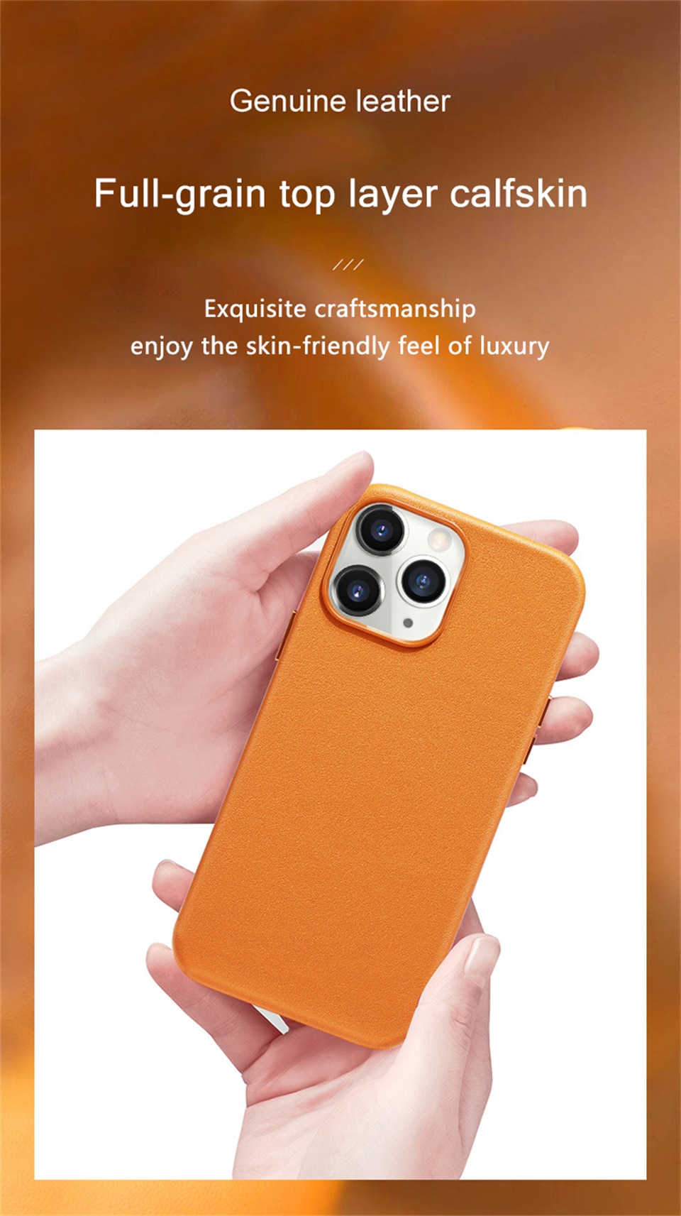 Magnetic Animated Leather Case For iPhone