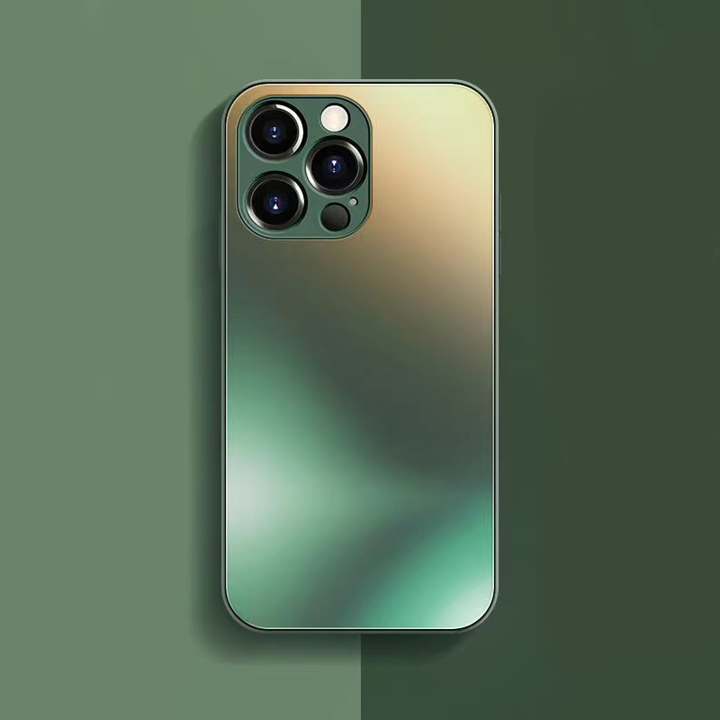 Luxury Frosted Glass Shockproof Case for iPhone