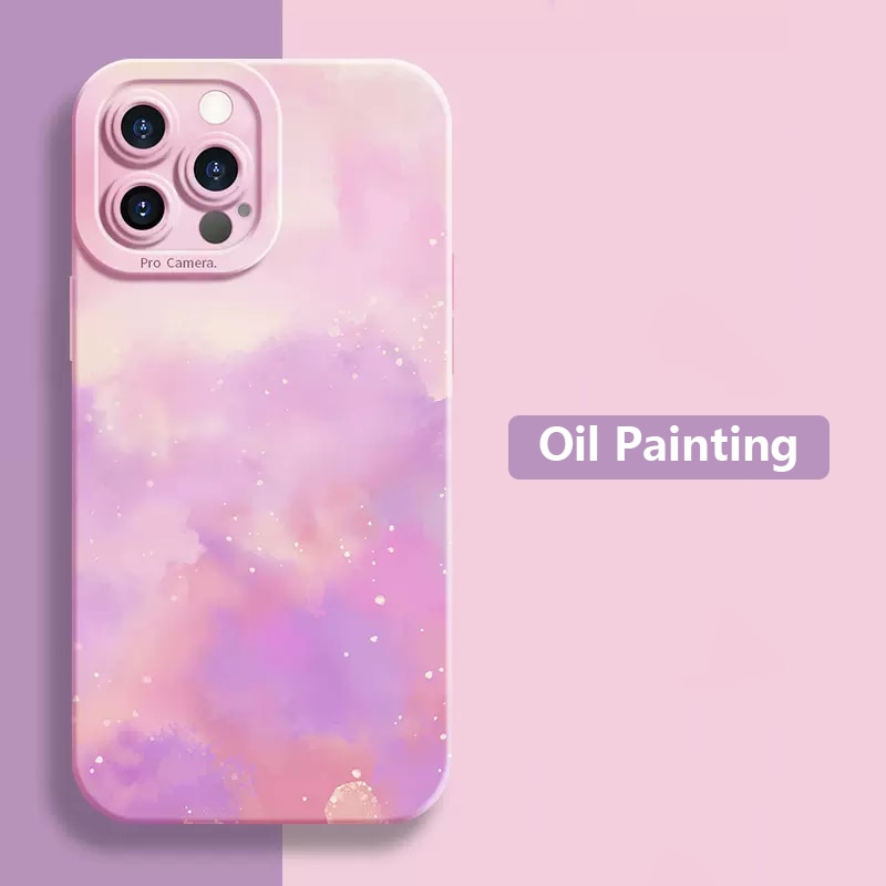 Oil Painting Flower Matte Case For Samsung
