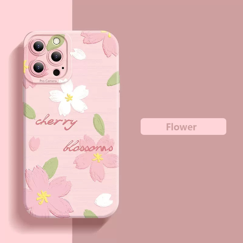 Watercolor Painting Flower Matte Case For iPhone