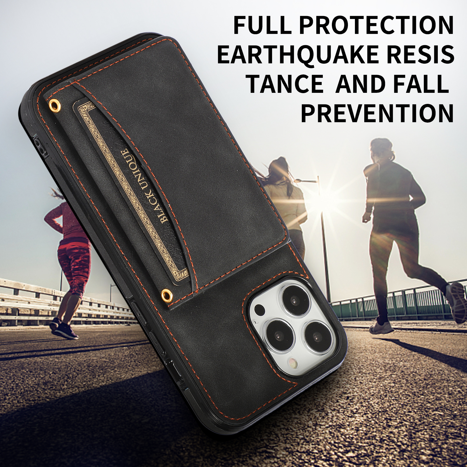 Wallet Leather Cards Holder Case For iPhone
