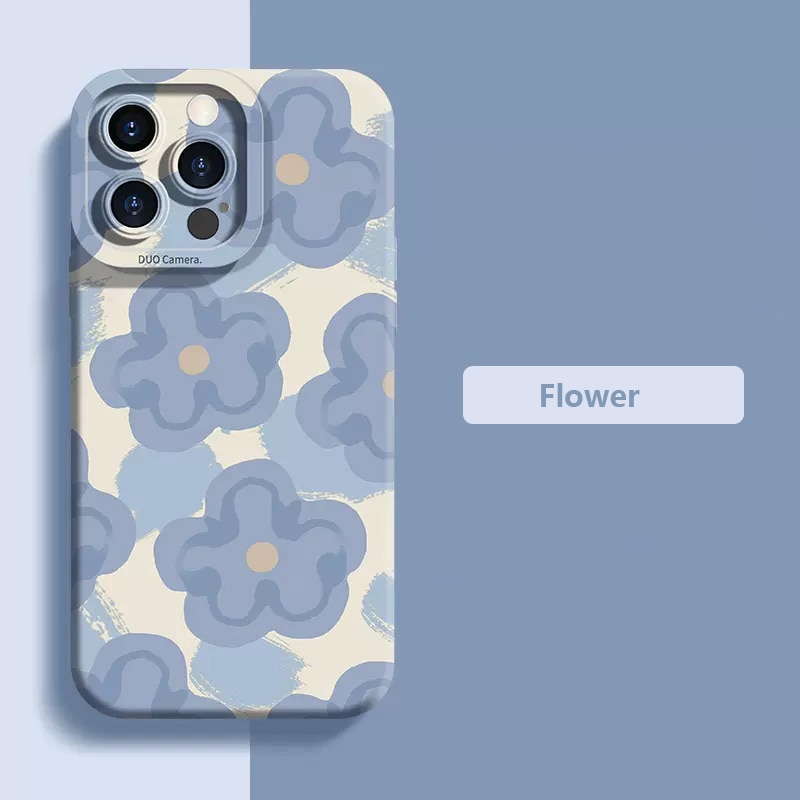 Watercolor Painting Flower Matte Case For iPhone