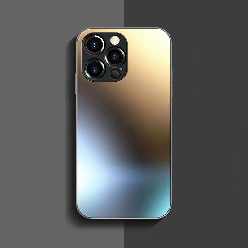 Luxury Frosted Glass Shockproof Case for iPhone