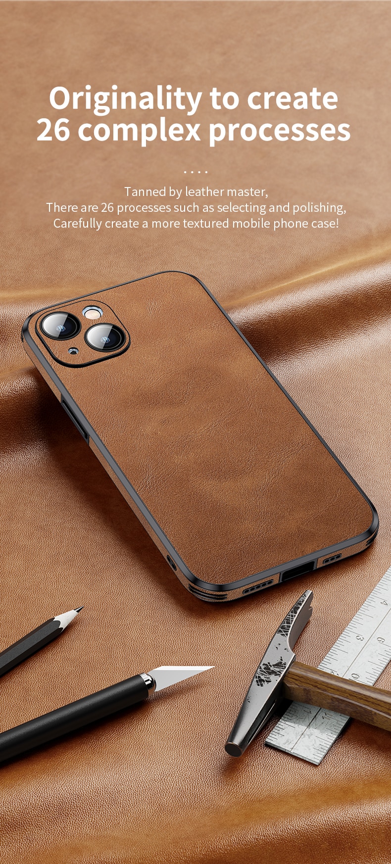 Silicone Leather Lens Protector Case For iPhone