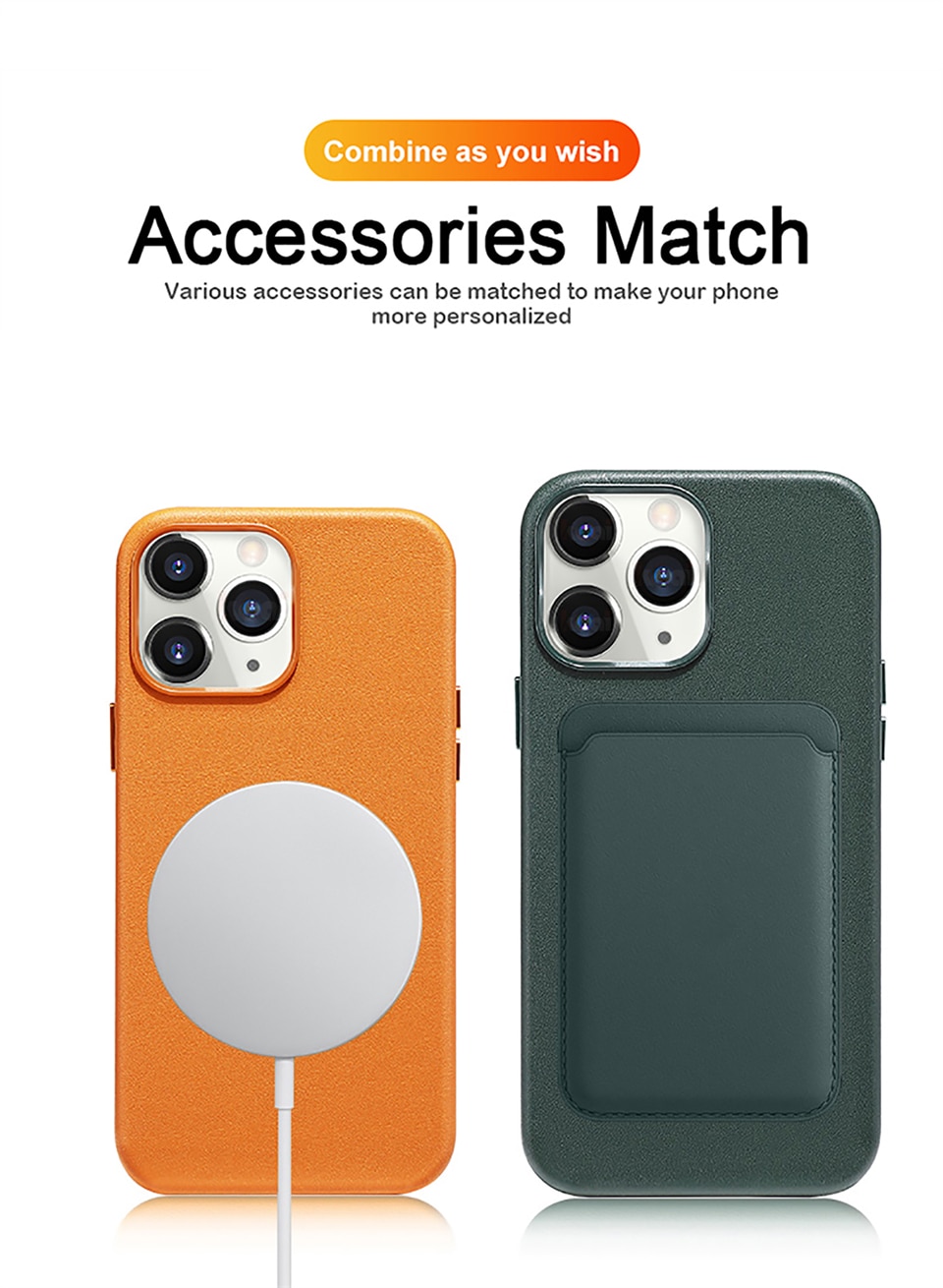 Magnetic Animated Leather Case For iPhone
