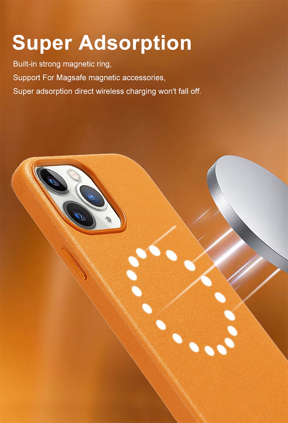 Magnetic Animated Leather Case For iPhone
