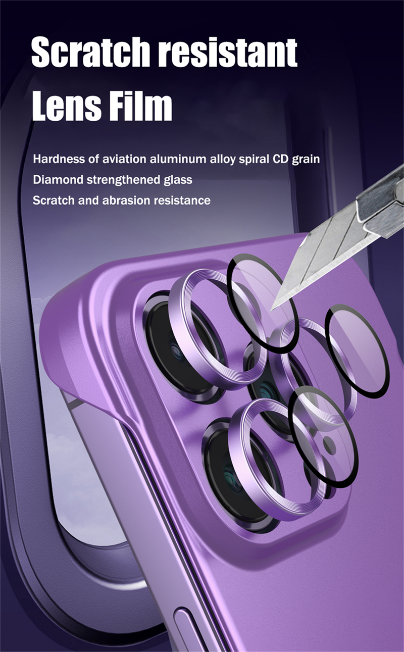 Matte Plating Frameless Hard Case For iPhone