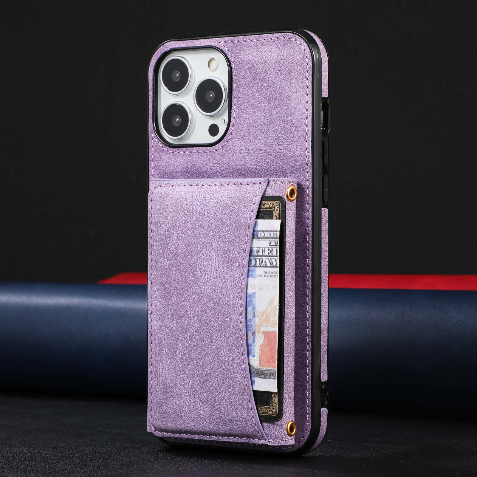 Wallet Leather Cards Holder Case For iPhone