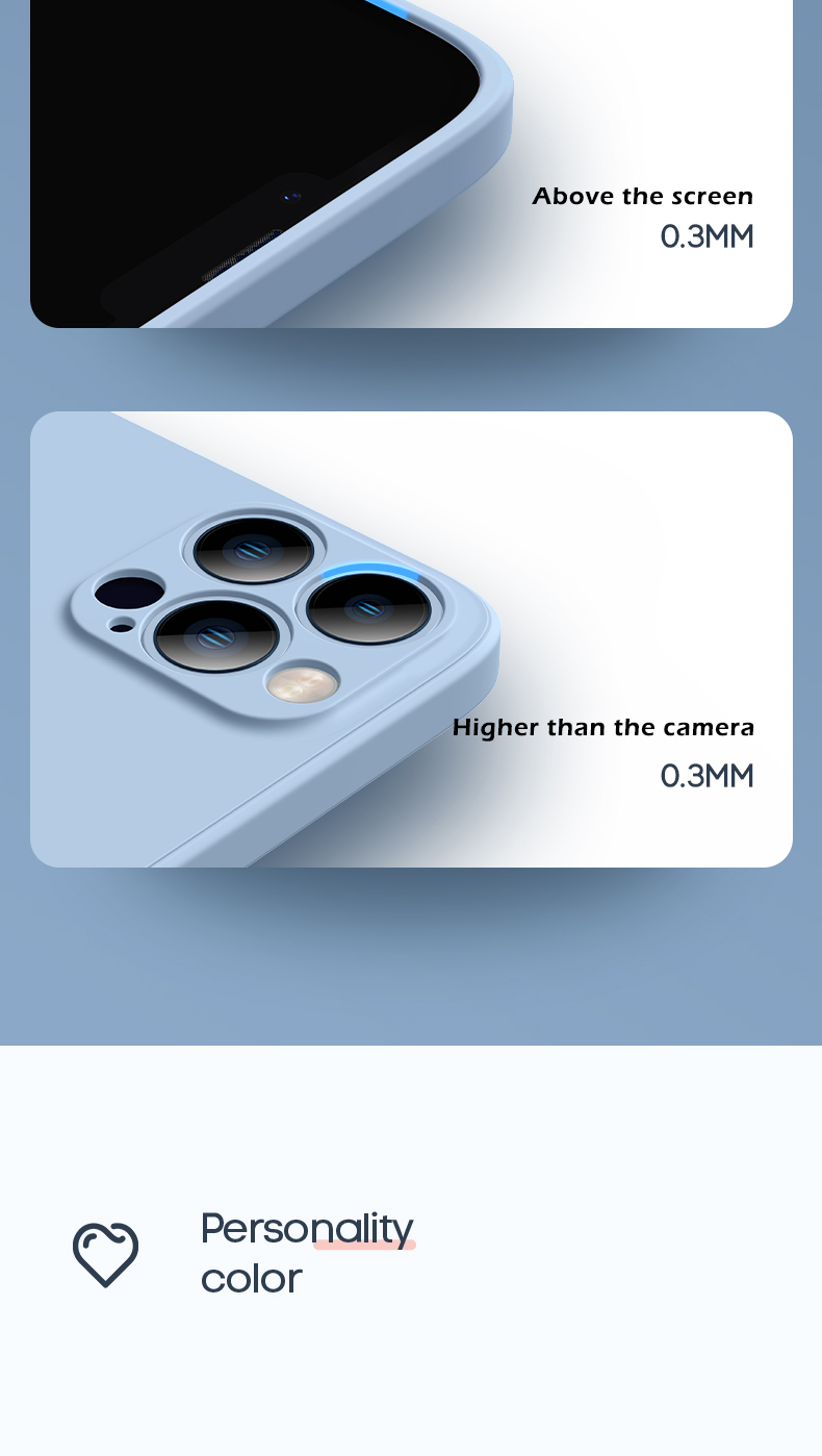 Original Square Liquid Silicone Case For iPhone