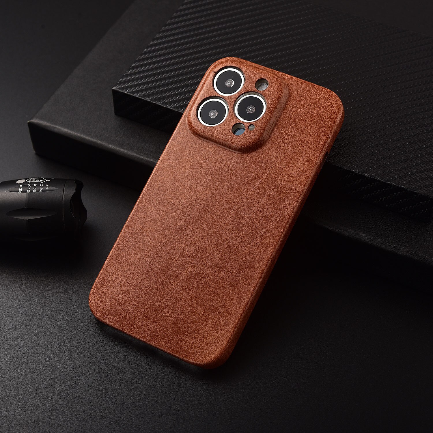 Luxury Frosted Leather Full Case For iPhone