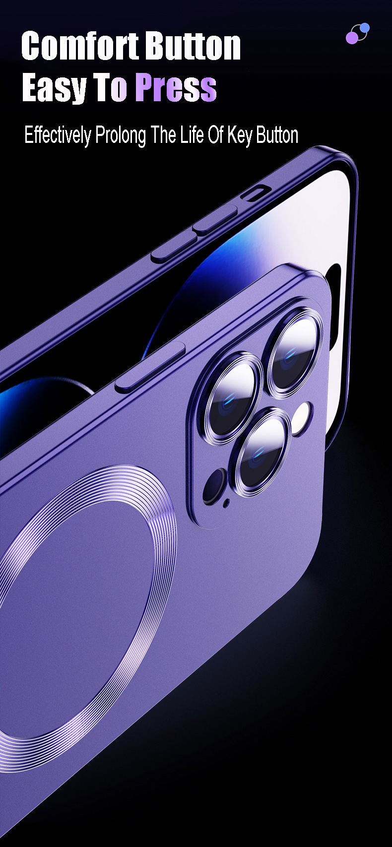 Glass Magnetic Wireless Charging Case for iPhone