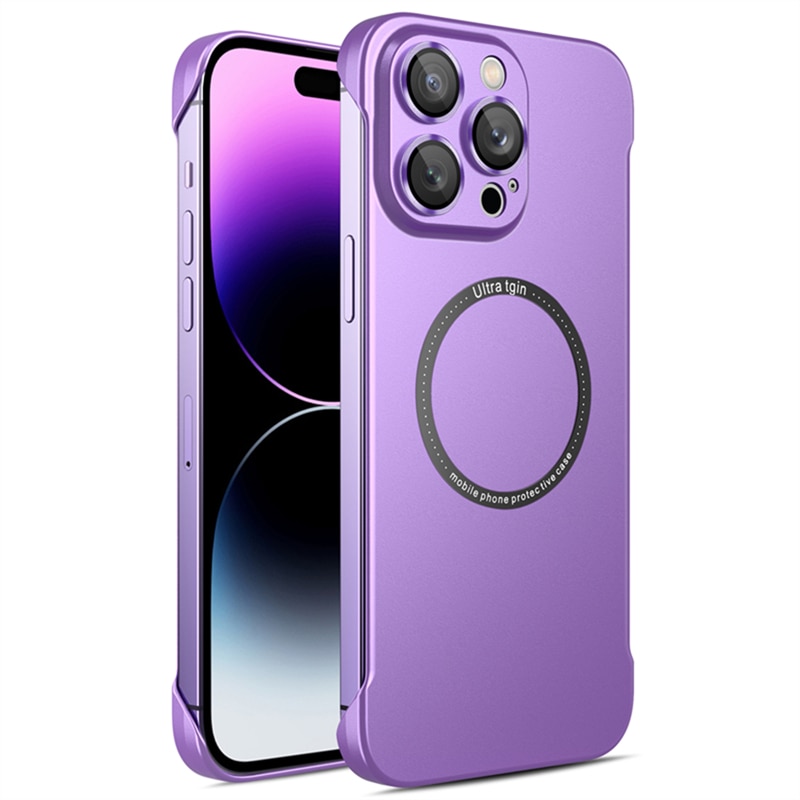 Matte Plating Frameless Hard Case For iPhone