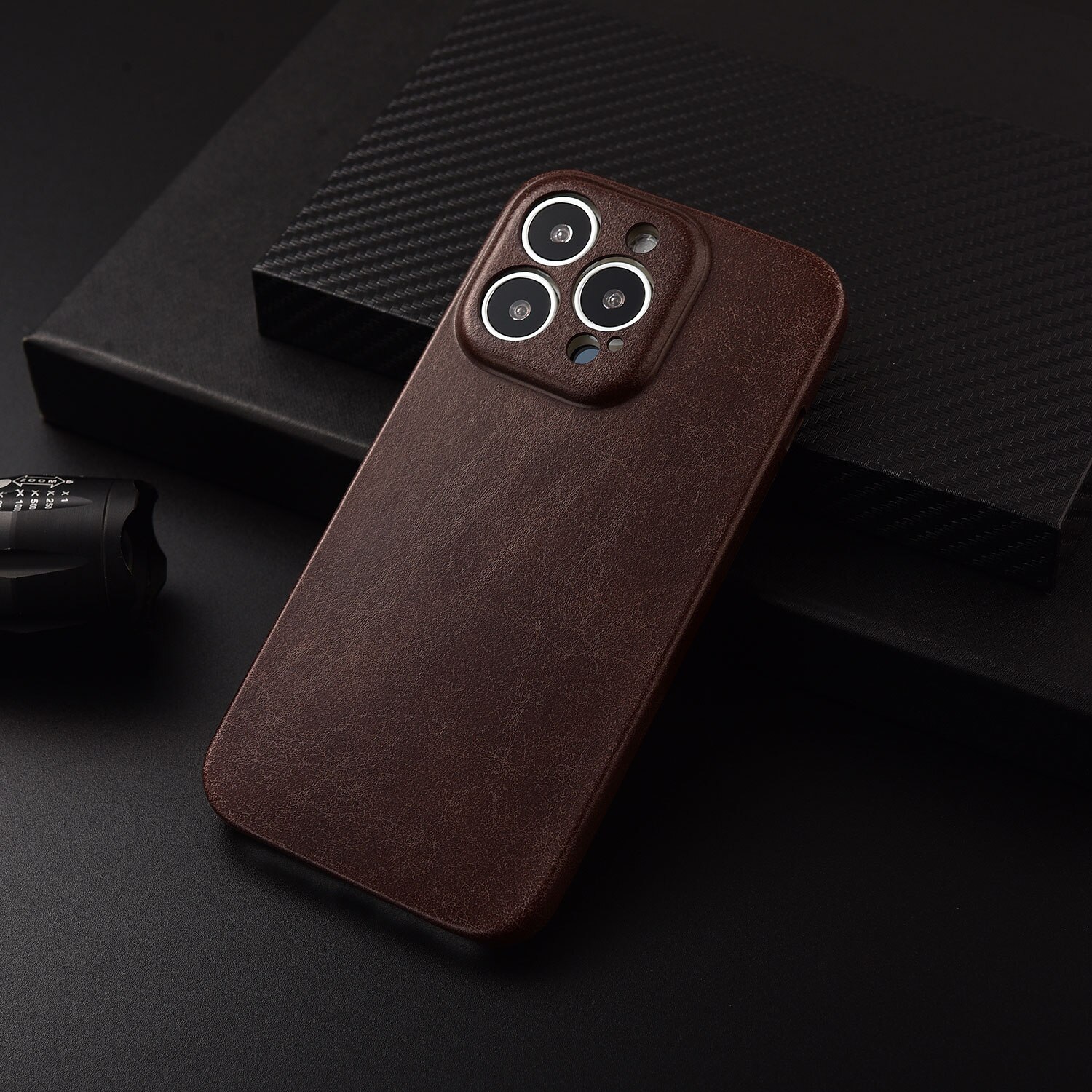Luxury Frosted Leather Full Case For iPhone