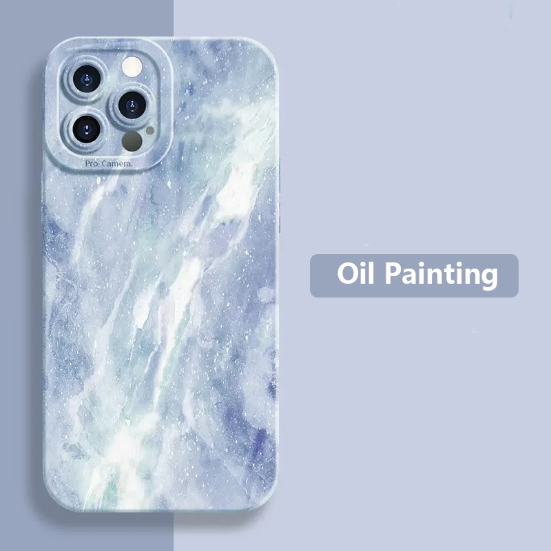 Oil Painting Flower Matte Case For Samsung