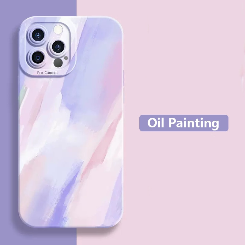 Oil Painting Flower Matte Case For Samsung