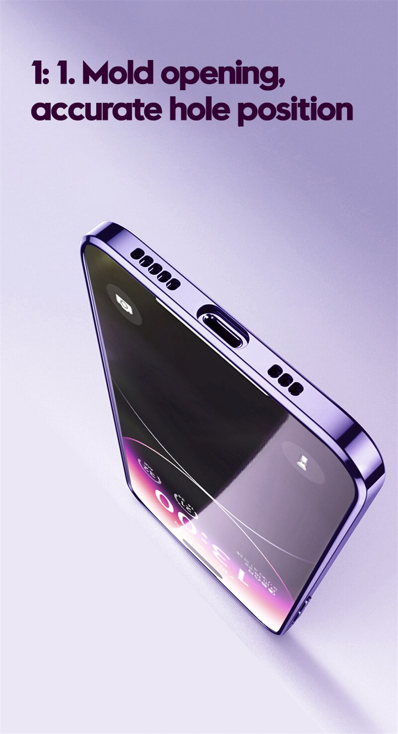 Gradient Glitter Plating Phone Case For iPhone 14 13 12 11 Pro Max 14Pro 14 Plus 11 Shockproof Soft Bumper Silicone Back Cover