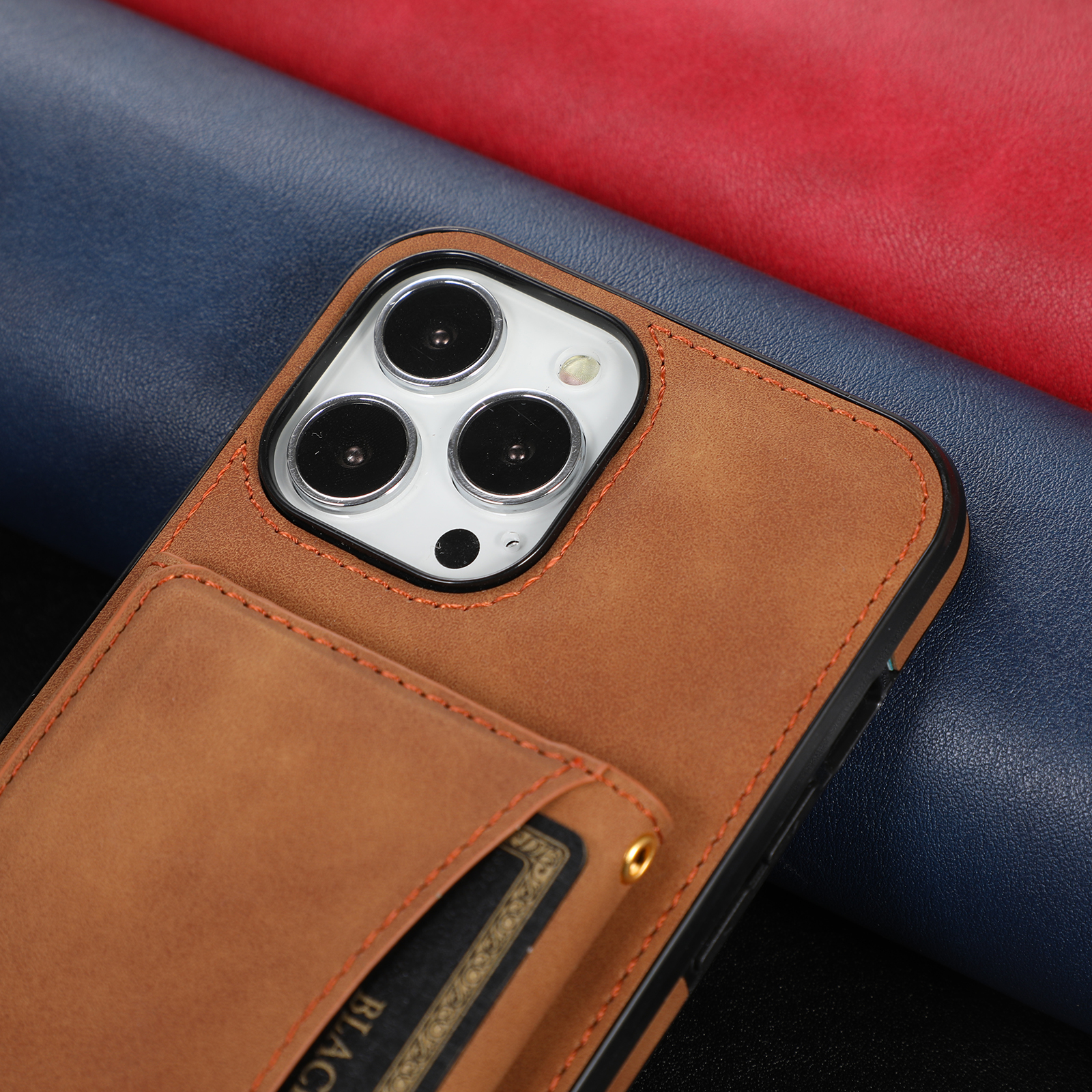 Wallet Leather Cards Holder Case For iPhone