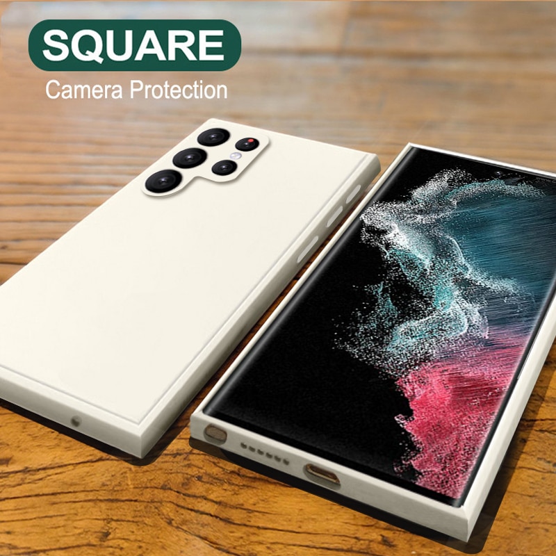 Square Liquid Silicone Case For Samsung