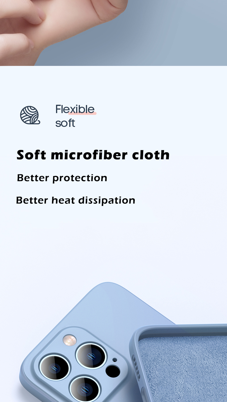 Original Square Liquid Silicone Case For iPhone