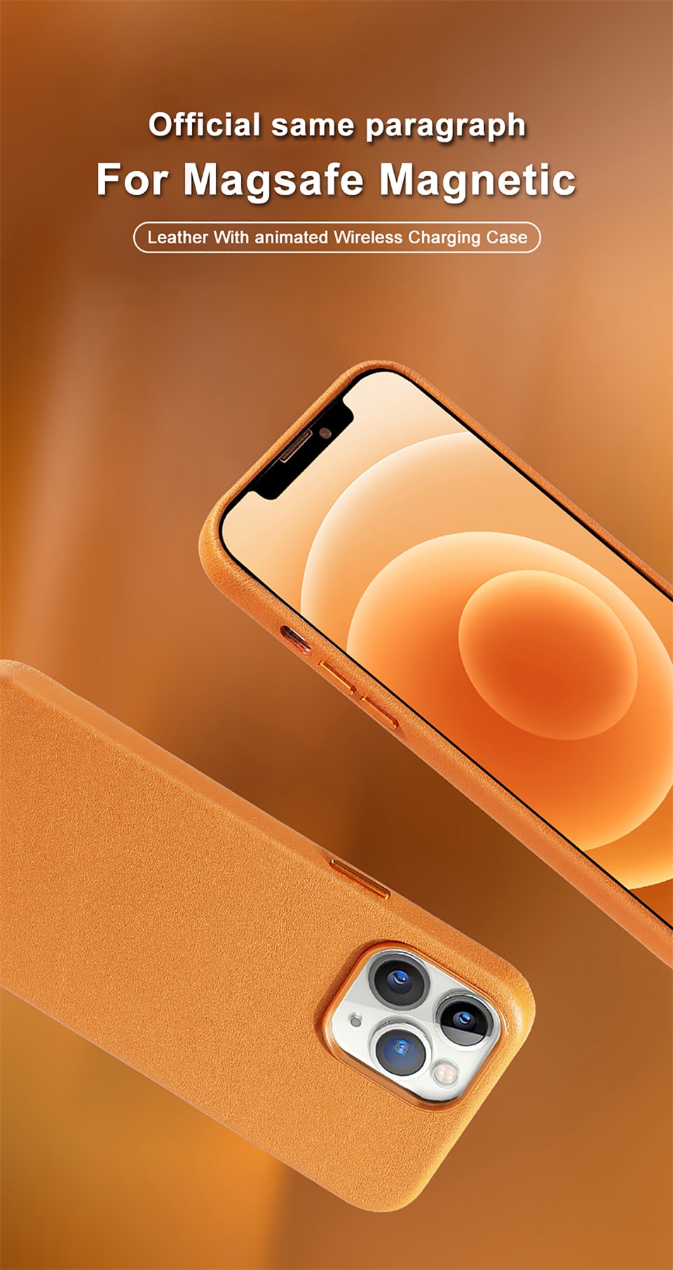 Magnetic Animated Leather Case For iPhone