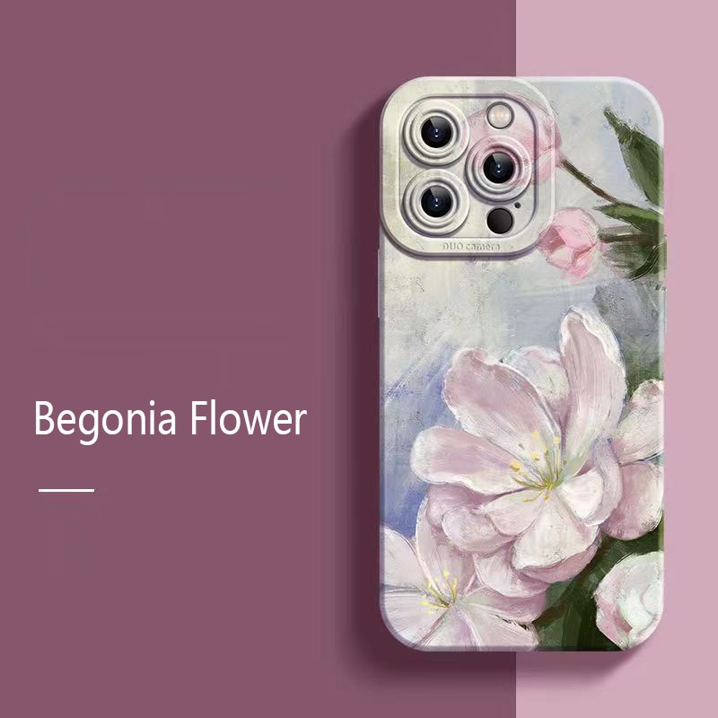Watercolor Painting Flower Matte Case For iPhone