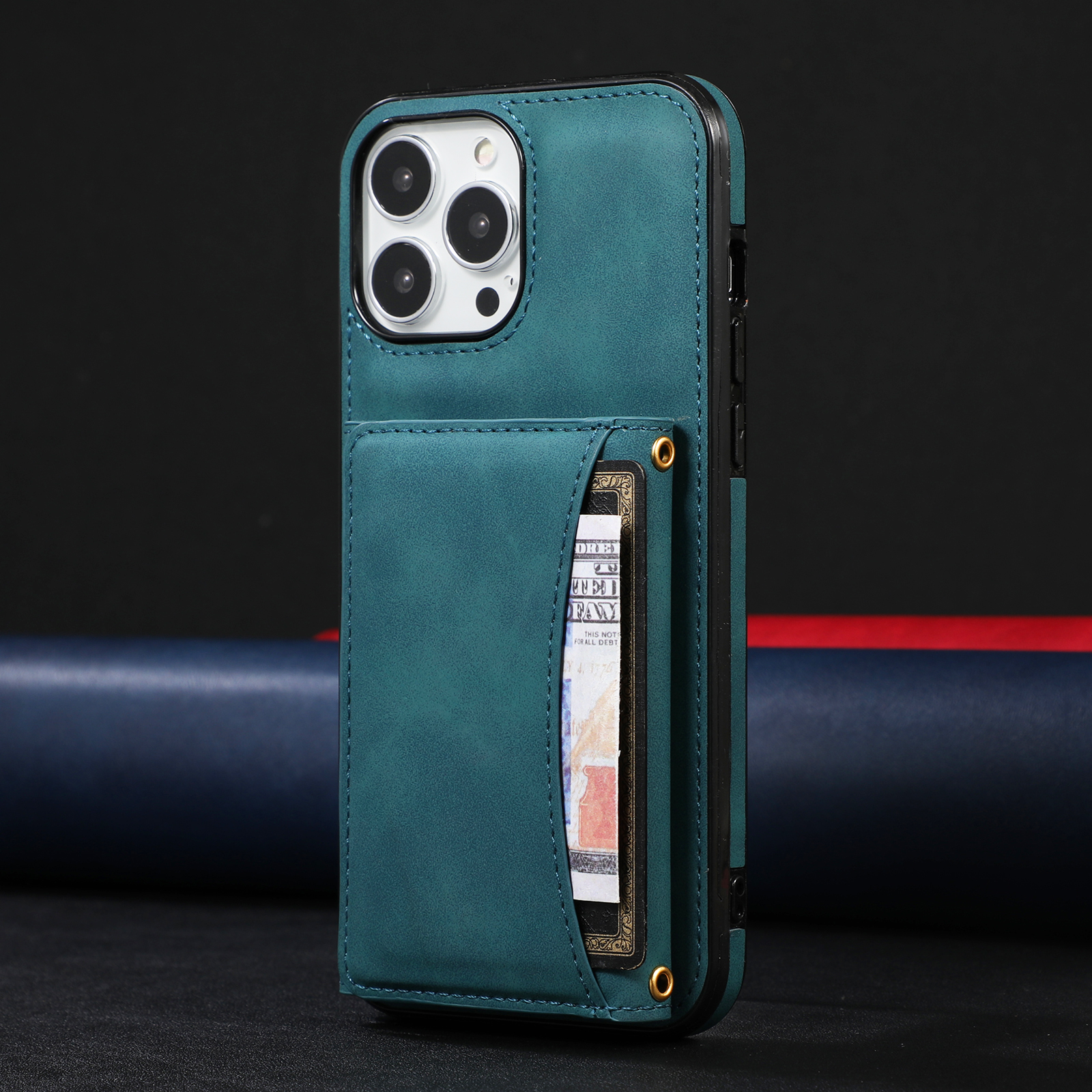 Wallet Leather Cards Holder Case For iPhone