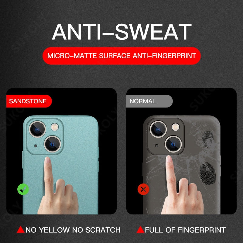 Ultra-Thin Sandstone Matte Case For iPhone