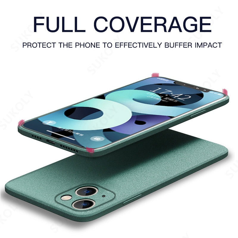 Ultra-Thin Sandstone Matte Case For iPhone