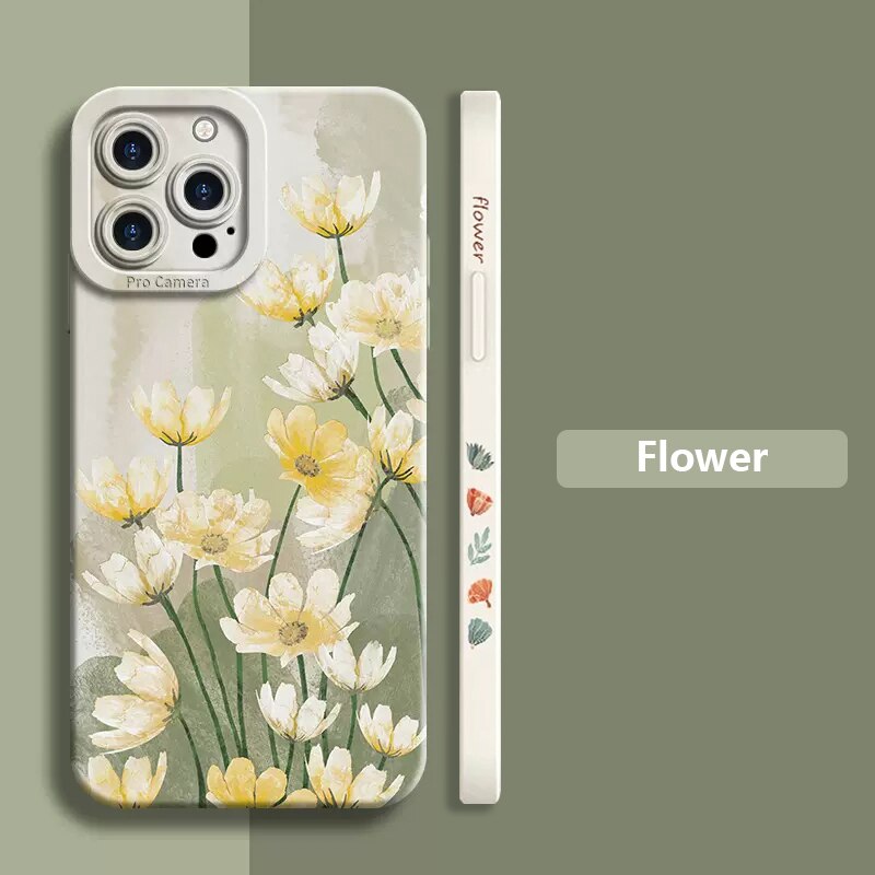 Watercolor Flower Plant Case For iPhone