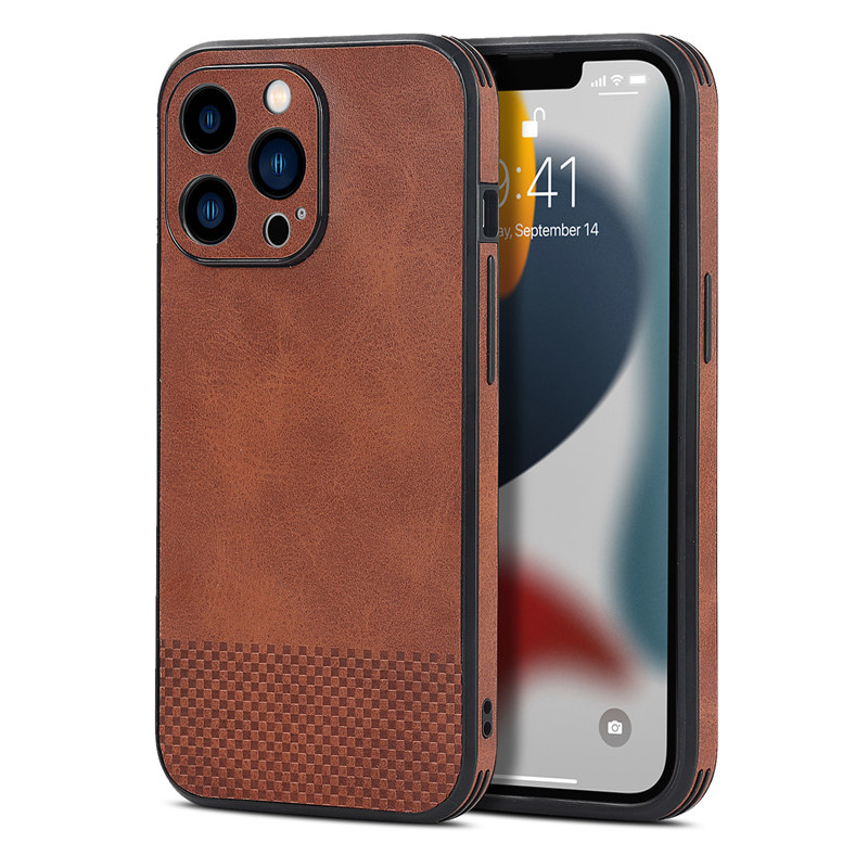 Cowhide Shockproof  Leather Case For iPhone