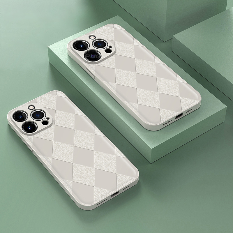 Grid Pattern Soft Frame Case for iPhone