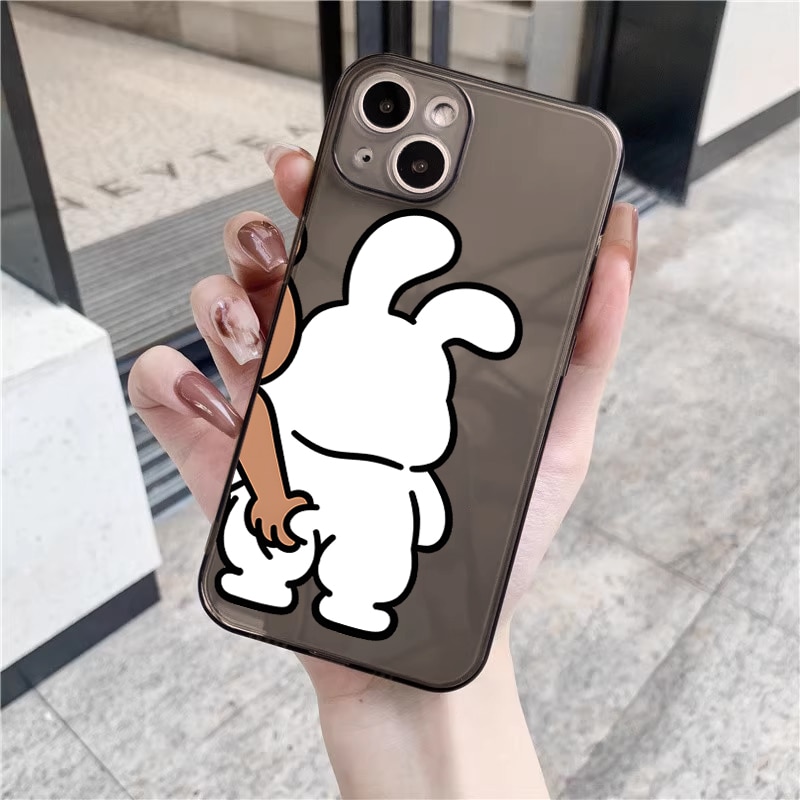 Funny Bear Bunny Couple Case for iPhone