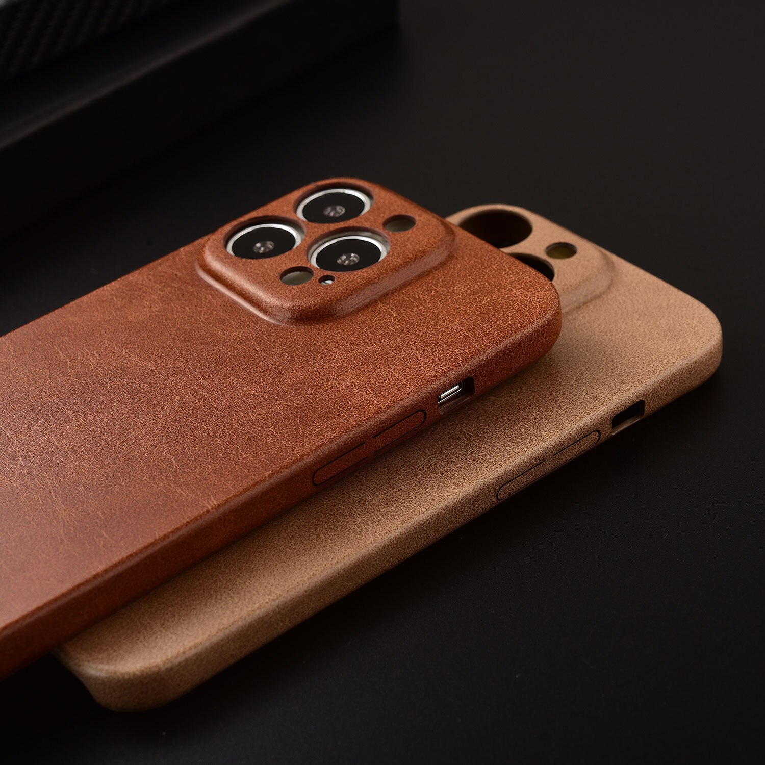 Luxury Frosted Leather Full Case For iPhone