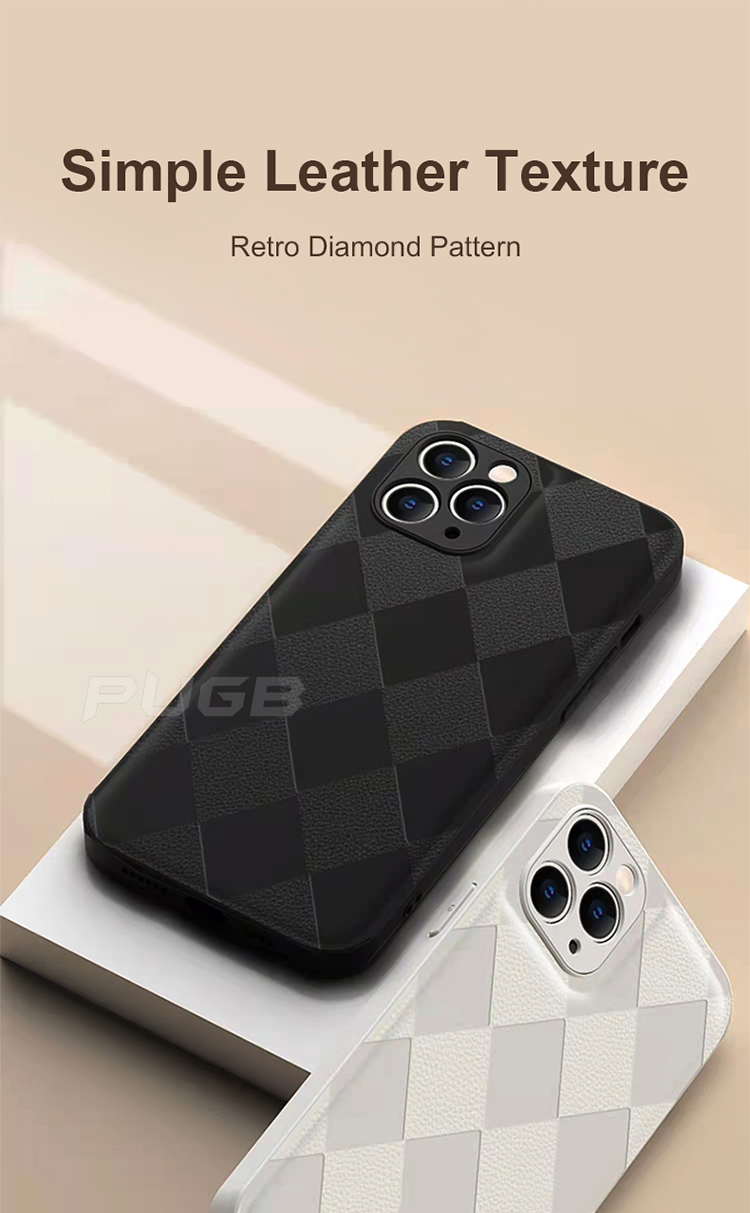 Grid Pattern Soft Frame Case for iPhone