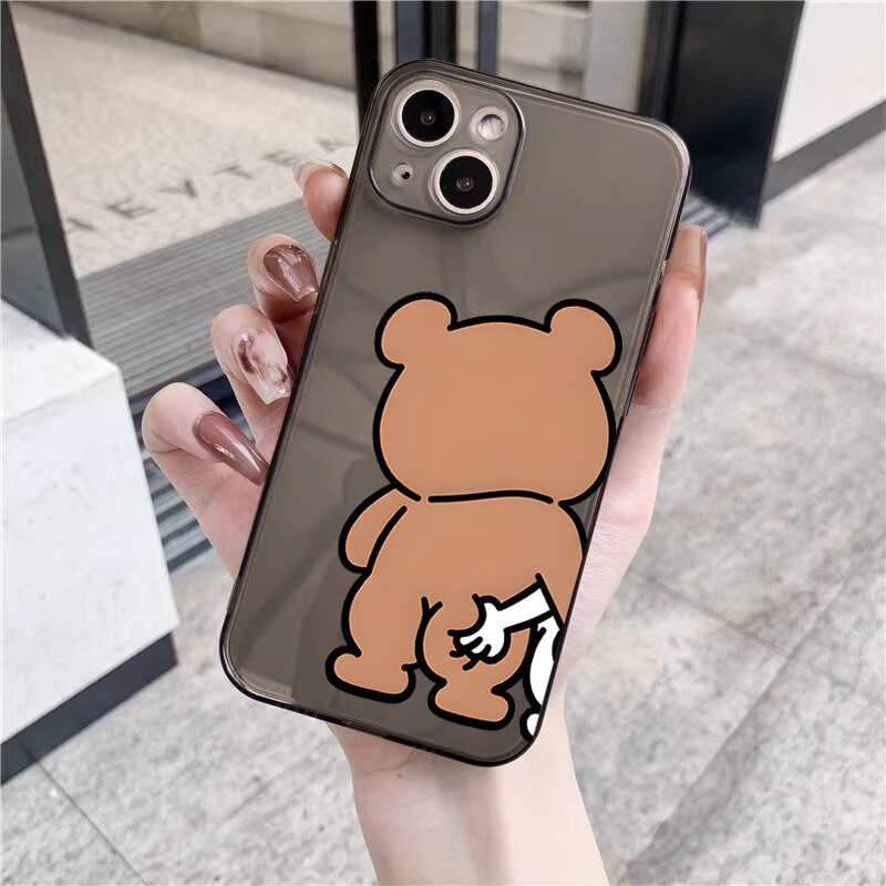 Funny Bear Bunny Couple Case for iPhone